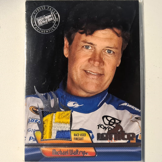 Michael Waltrip 2012 Press pass Ignite race used materials patch IM-JMW Nascar Motorsports good/very good sleeved