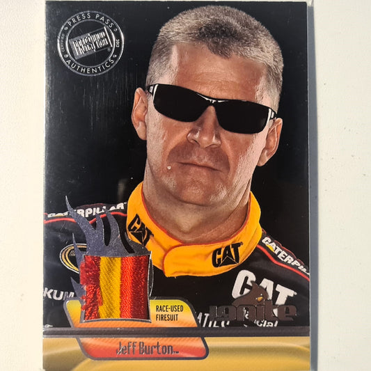 Jeff Burton 2012 Press pass Ignite race used materials patch IM-JB Nascar Motorsports good/very good sleeved