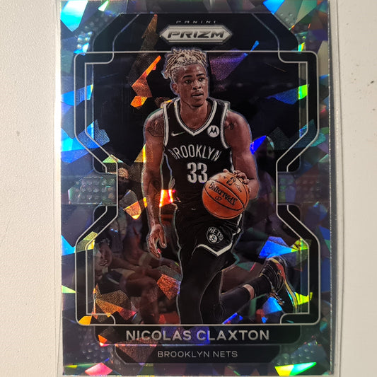 Nicolas Claxton 2021-22 Panini Prizm Cracked Ice #38 NBA Basketball Brooklyn Nets ausgezeichnet/mintärmelig