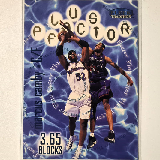 Marcus Camby 1998 Fleer Tradition plus Faktoreinsatz #136 NBA Basketball Toronto Raptors Excellent Sleeved