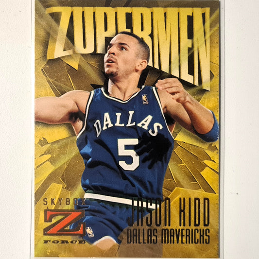 Jason Kidd 1997 Skybox Z-Force Zupermen #181 NBA Basketball Dallas Mavericks Excellent Sleeved