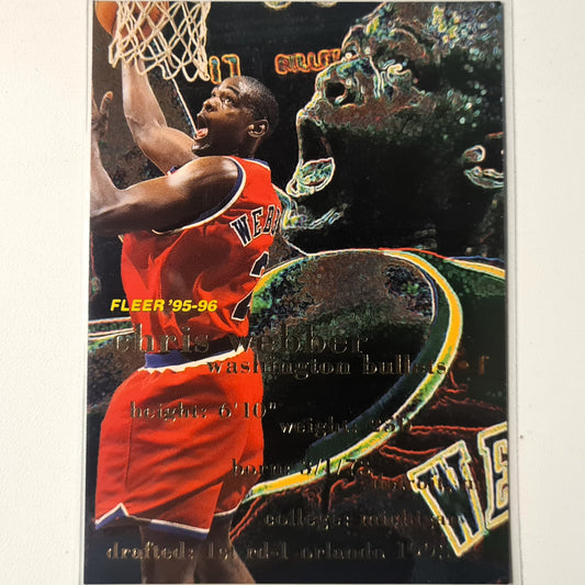 Chris Webber 1995 Fleer 95-96 #197 NBA Basketball Washington Bullets Excellent Sleeved