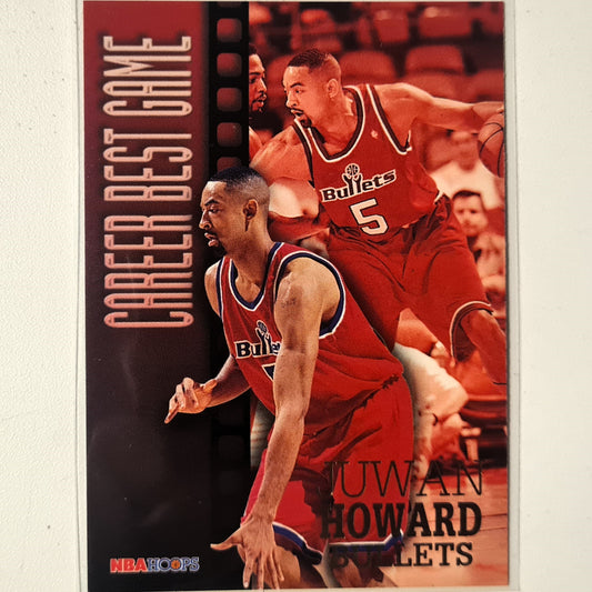 Juwan Howard 1997 Fleer NBA Hoops Karriere bestes Spiel #333 NBA Basketball Washington Wizards/Bullets Ausgezeichnete Ärmel
