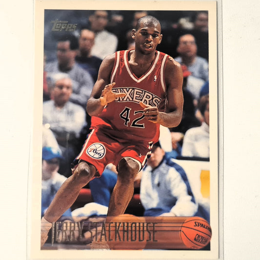 Jerry Stackhouse 1996 Topps #42 NBA Basketball Philadelphia 76ers Ausgezeichnete Ärmel