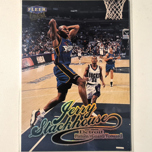 Jerry Stackhouse 1998 Fleer Ultra 98-99 #50 NBA Basketball Detroit Pistons Sehr gute Ärmel