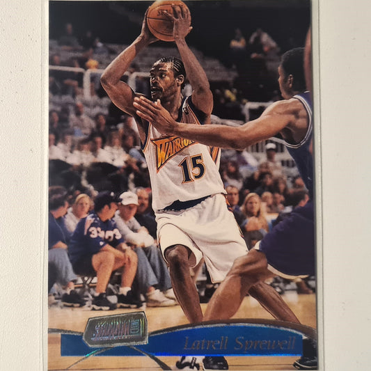 Latrell Sprewell 1998 Topps Stadium Club #104 NBA Basketball Golden State Warriors Sehr gute Ärmel