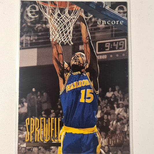 Latrell Sprewell 1995-96 Fleer Ultra Encore #342 NBA Basketball Golden State Warriors Gut Sehr gut geärmelt