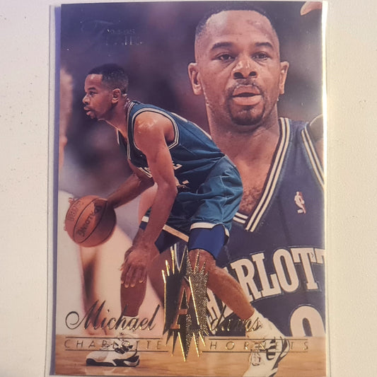 Michael Adams 1994 Fleer Flair 94-95 #187 NBA Basketball Charlotte Hornets Ausgezeichnete Ärmel