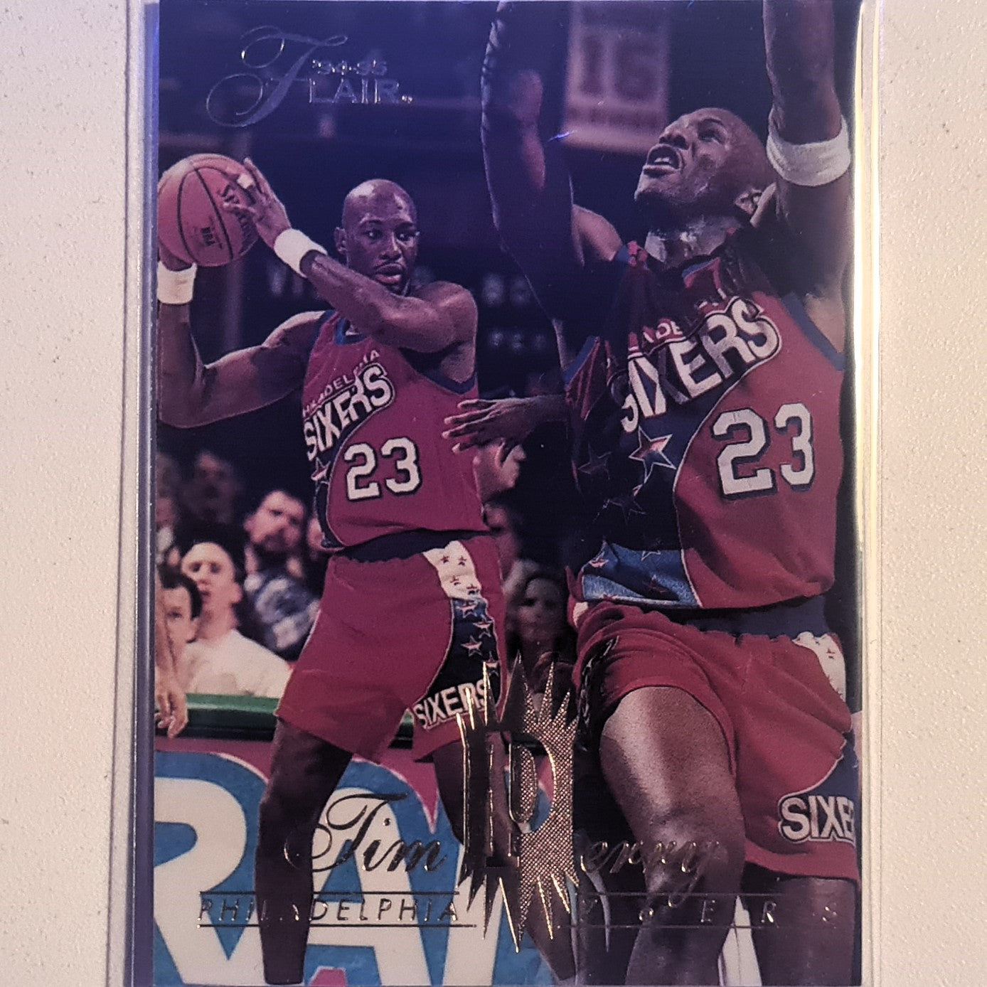 Tim Perry 1994 Fleer Flair 94-95 #113 NBA Basketball Philadelphia 76ers Ausgezeichnete Ärmel