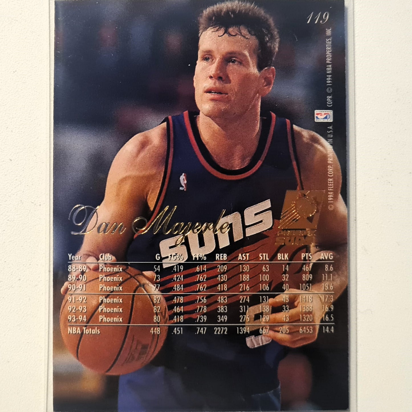 Dan Majerle 1994 Fleer Flair 94-95 #119 NBA Basketball Phoenix Suns Excellent Sleeved