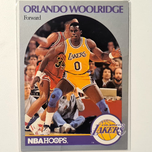 Orlando Woolridge 1990 NBA Hoops #162 NBA Basketball LA Lakers gut, sehr gut mit Ärmeln