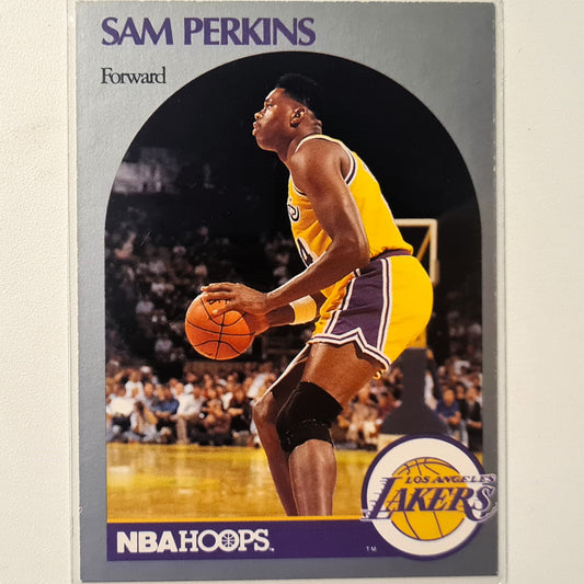 Sam Perkins 1990 NBA Hoops #415 NBA Basketball LA Lakers gut, sehr gut mit Ärmeln
