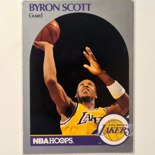 Byron Scott 1990 NBA Hoops #159 NBA Basketball LA Lakers Fair Sleeved