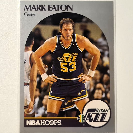 Mark Eaton 1990 NBA Hoops #287 NBA Basketball Utah Jazz, sehr gut mit Ärmeln