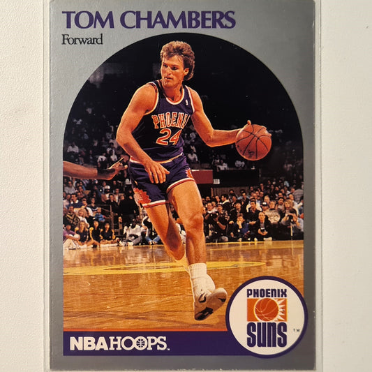 Tom Chambers 1990 NBA Hoops #234 NBA Basketball Phoenix Suns, sehr gut mit Ärmeln