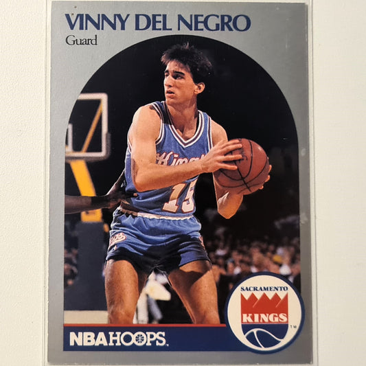 Vinny Del Negro 1990 NBA Hoops #256 NBA Basketball Sacramento Kings good very good Sleeved