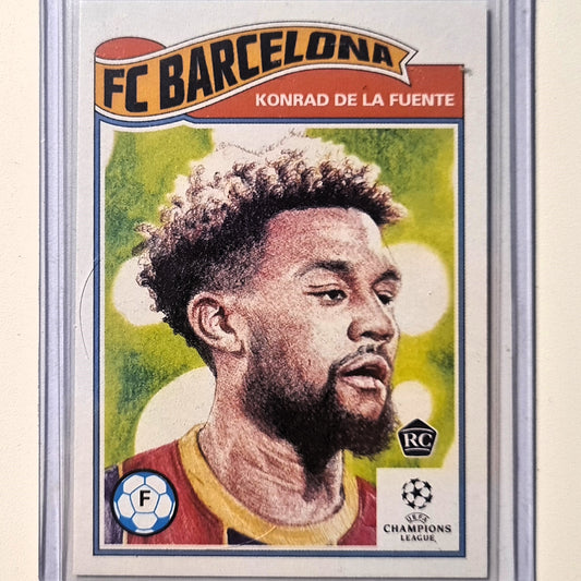 Konrad de la Fuente 2020 Topps living SET rookie RC Soccer #300 Football FC Barcelona Excellent/Mint Sleeved