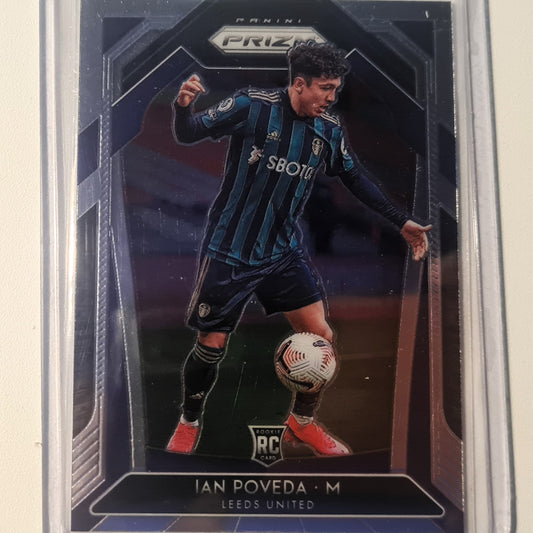 Ian Poveda 2020-21 Panini Prizm premier league soccer rookie RC #205 Leeds United superb sleeved