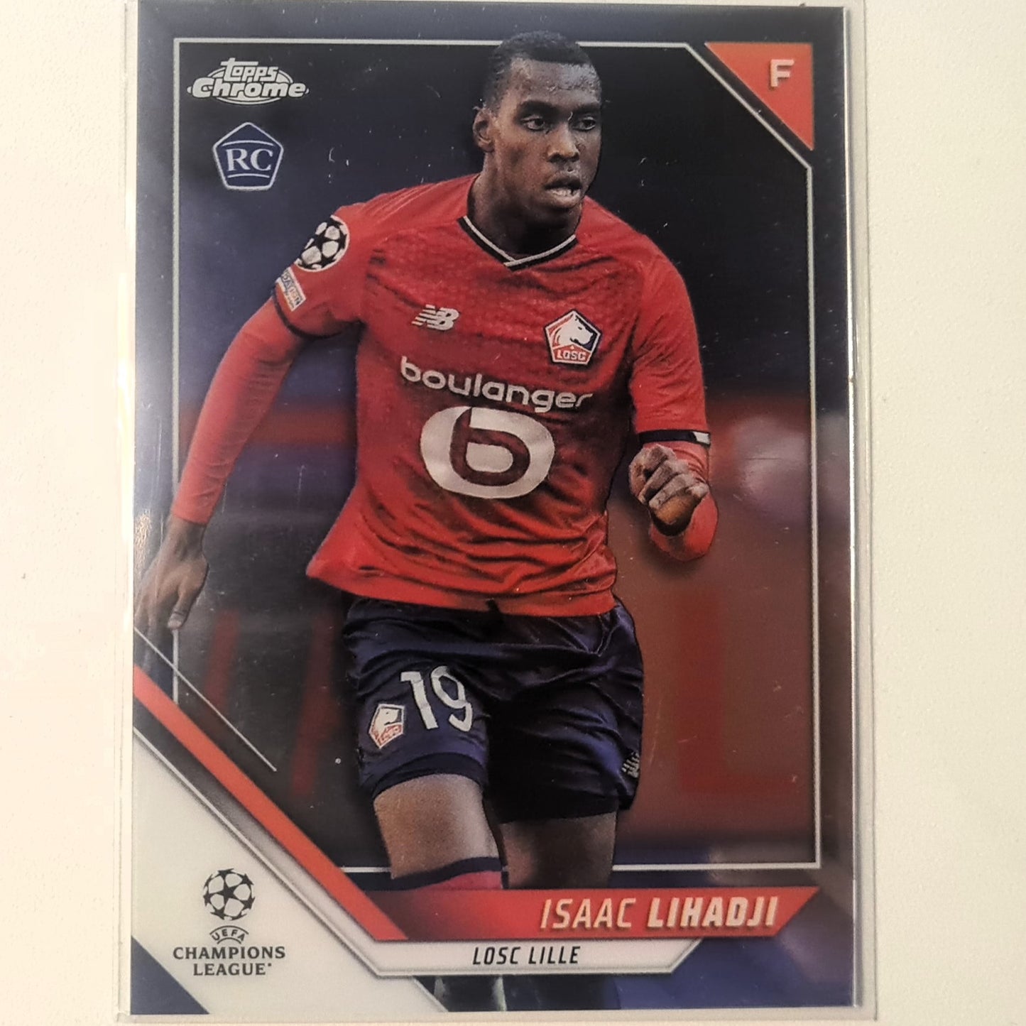 Isaac Lihadji  2022 Topps Chrome Champions League Rookie RC #12 Soccer Football  LOSC Lille excellent mint Sleeved