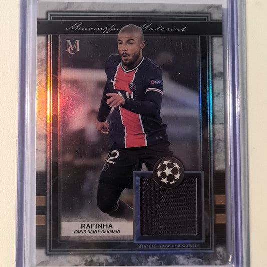 Rafinha 2020/21 Topps Chrome Champions League Museum Collection meaningful material patch 057/150  MMR-RAF Soccer Football  Paris Saint Germain PSG excellent mint Sleeved