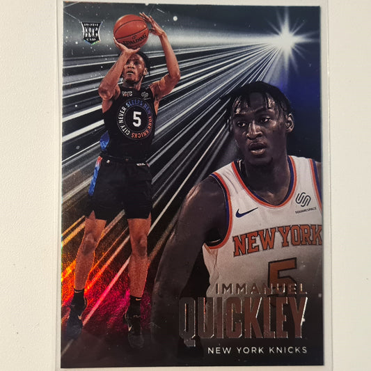 Immanuel Quickley 2020-21 Panini Essentials silver holo variant Rookie RC #207 NBA Basketball New York Knicks excellent sleeved