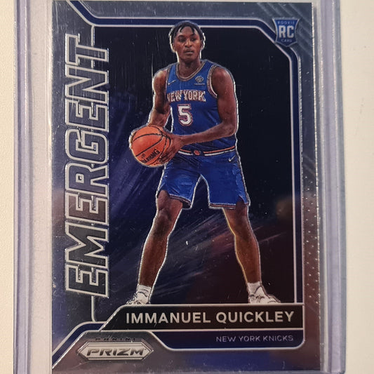 Immanuel Quickley 2020-21 Panini Prizm Emergent Rookie RC #8 NBA Basketball New York Knicks excellent/Mint sleeved