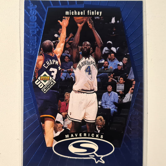 Michael Finley 1998 Upper-Deck SQ6 starquest Blue NBA Basketball Dallas Mavericks Excellent sleeved
