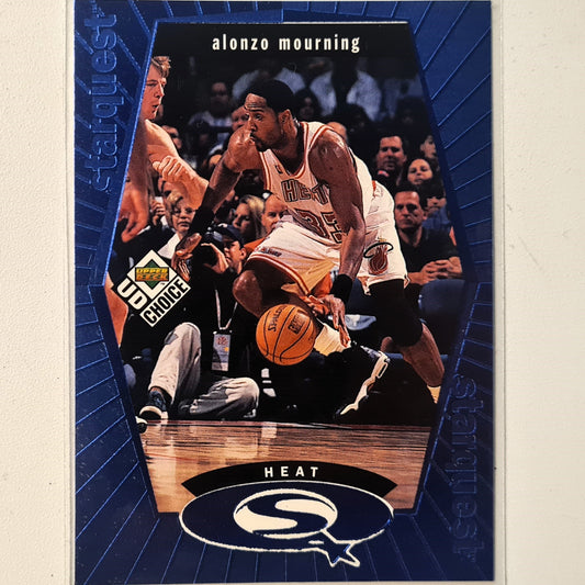 Alonzo Mourning 1998 Upper-Deck SQ14 starquest Blue NBA Basketball Miami Heat Excellent sleeved