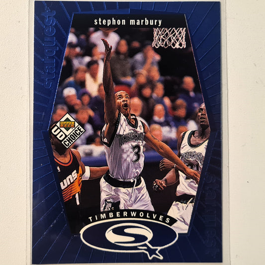 Stephon Marbury 1998 Upper-Deck SQ16 starquest Blue NBA Basketball Minnesota Timberwolves Excellent sleeved