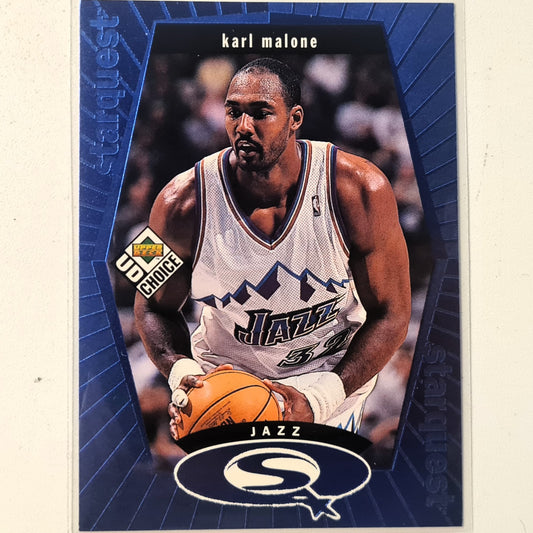 Karl Malone 1998 Upper-Deck SQ27 starquest Blue NBA Basketball Utah Jazz Excellent sleeved