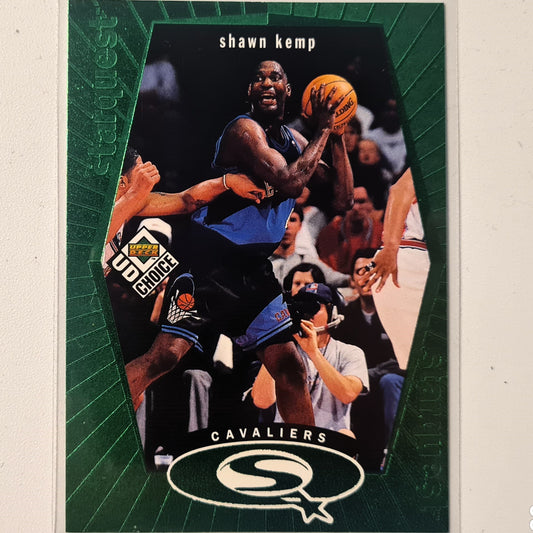 Shawn Kemp 1998 Upper-Deck SQ5 starquest Green NBA Basketball Cleveland Cavaliers Excellent sleeved
