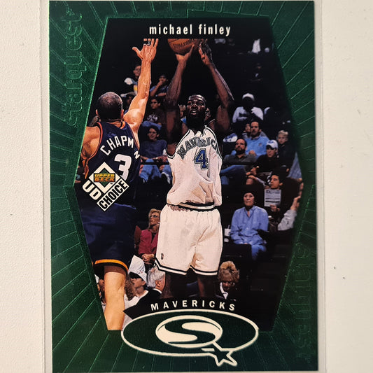 Michael Finley 1998 Upper-Deck SQ6 starquest Green NBA Basketball Dallas Mavericks Excellent sleeved