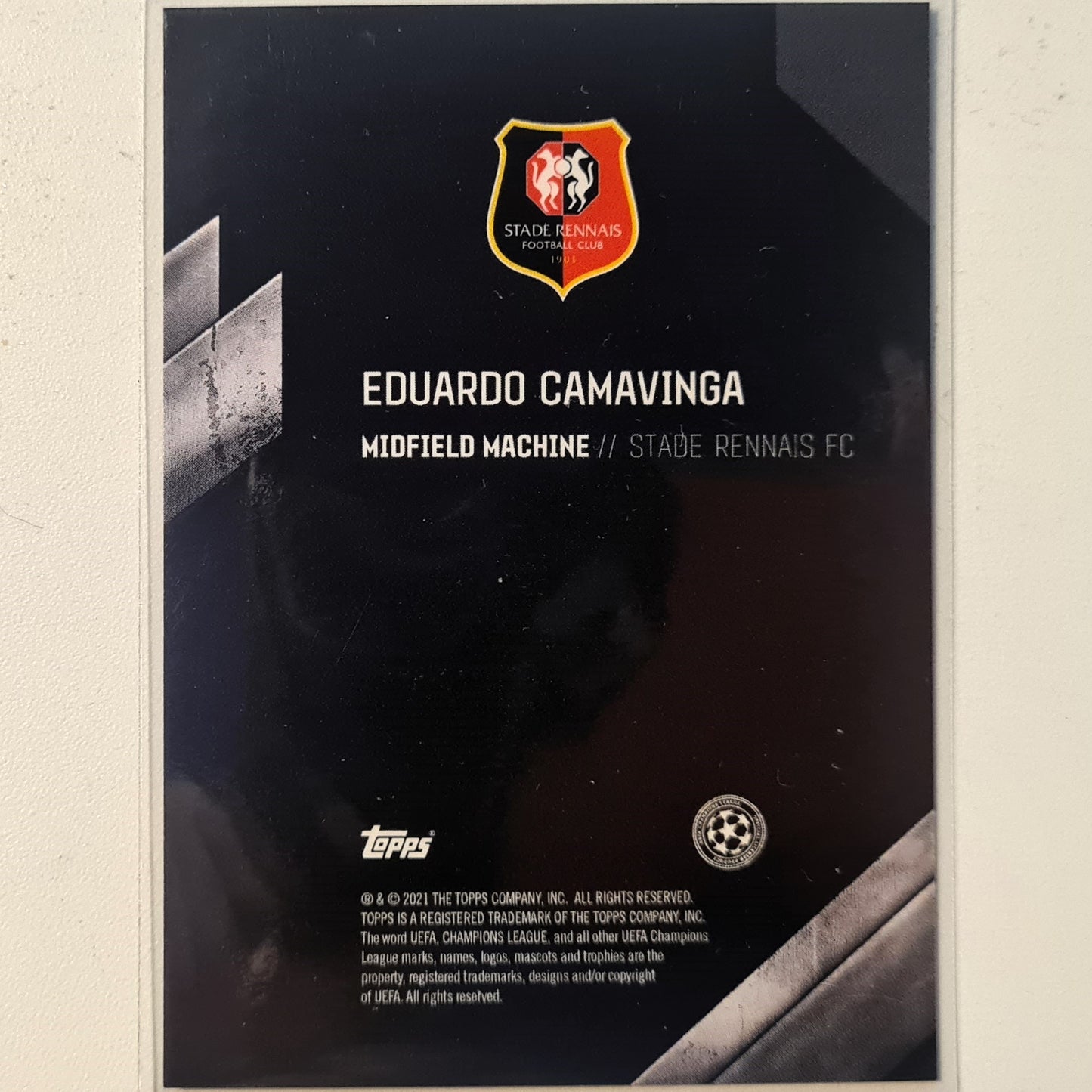 Eduardo Camavingha ROOKIE RC 2021 Topps Champions League Soccer Football Stade Rennais FC Mint sleeved