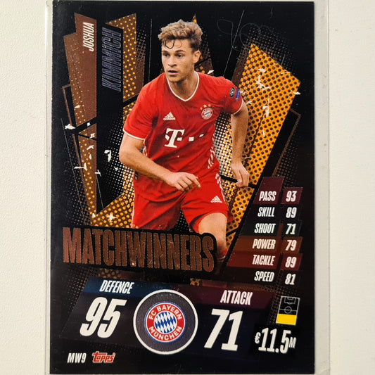 Joshua Kimmich 2020 Topps Match Attax Matchwinners MW9 Soccer Football Bayern Munich very good sleeved