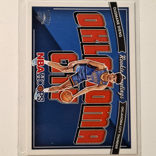 Ousmane Dieng 2022-23 Panini Hoops Rookie Greetings  #11 NBA Basketball Oklahoma City Thunder Excellent sleeved