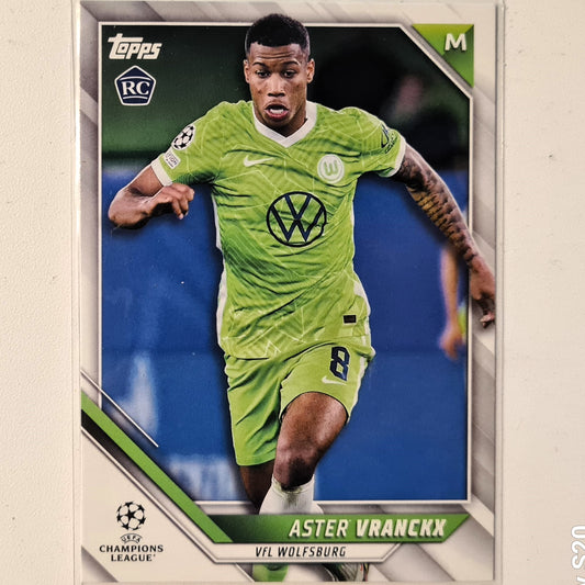 Aster Vranckx 2022 Topps Champions League Rookie RC (JAP) #53  Soccer Football VFL Wolfsburg mint sleeved