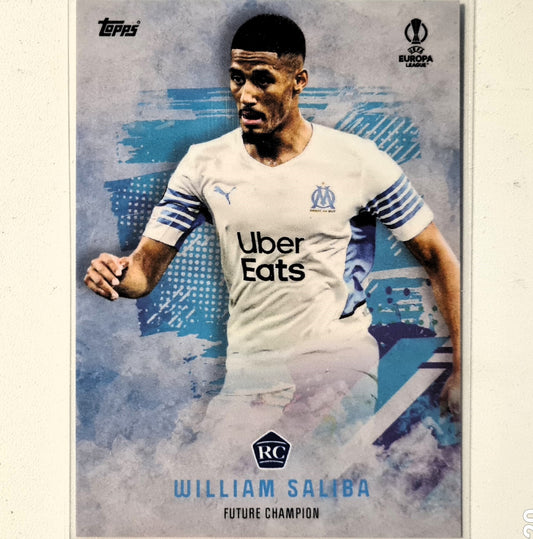 William Saliba 2021 Topps Europa League future champion rookie RC  insert  Soccer Football Droit Au But mint sleeved