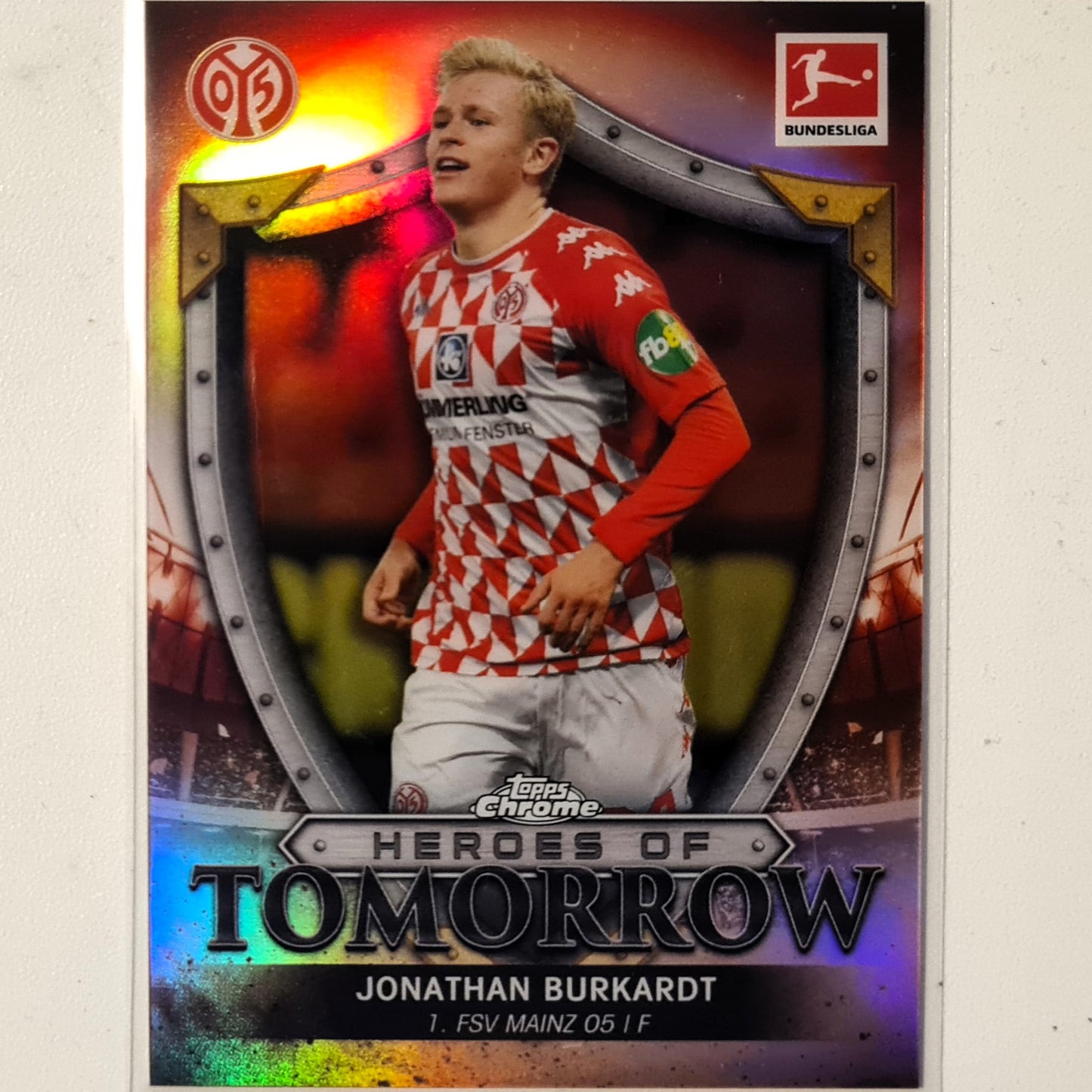 Jonathan Burkardt 2022 Topps Bundesliga Heroes of Tomorrow HT-JB Soccer Football FSV Mainz 05 mint sleeved