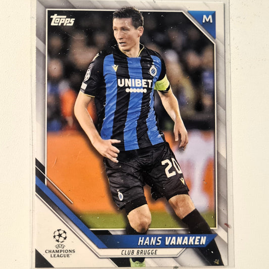 Hans Vanaken 2022 Topps Champions League Japan variant #89 Soccer Football Club Brugge excellent mint Sleeved