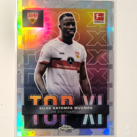 Silas Katompa Mvumpa 2022 Topps Chrome Bundesliga TOP XI Insert XI-SKM Soccer Football VFB Stuttgart excellent mint Sleeved