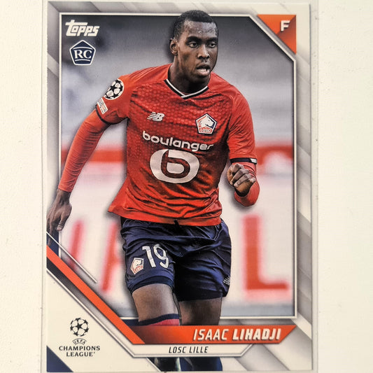 Isaac Lihadji 2022 Topps  Champions League Rookie RC #71 Soccer Football LOSC Lille excellent mint Sleeved