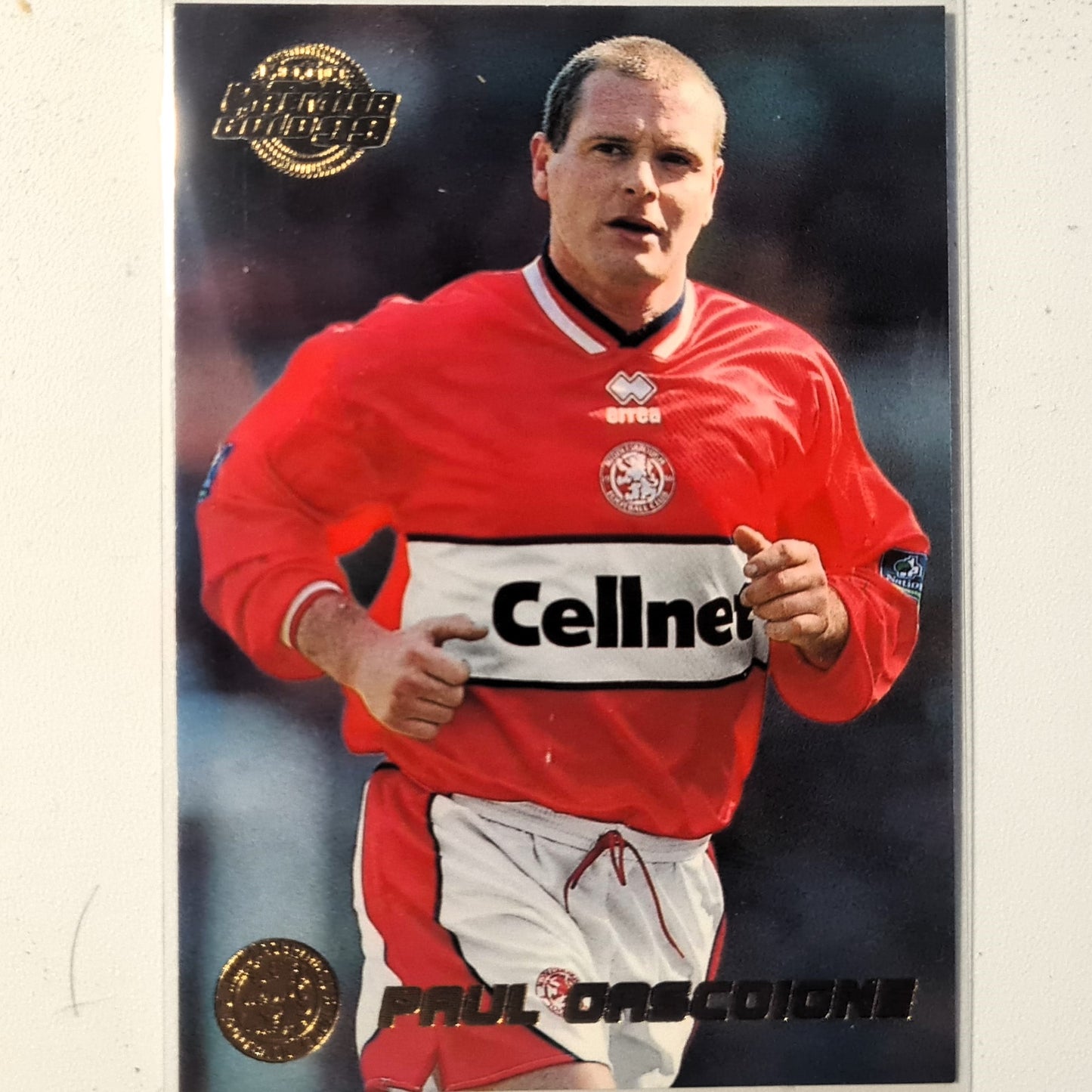 Paul Gascoigne 1999 Merlin Premier Gold 99 #96 Soccer Football Middlesbrough Excellent Sleeved