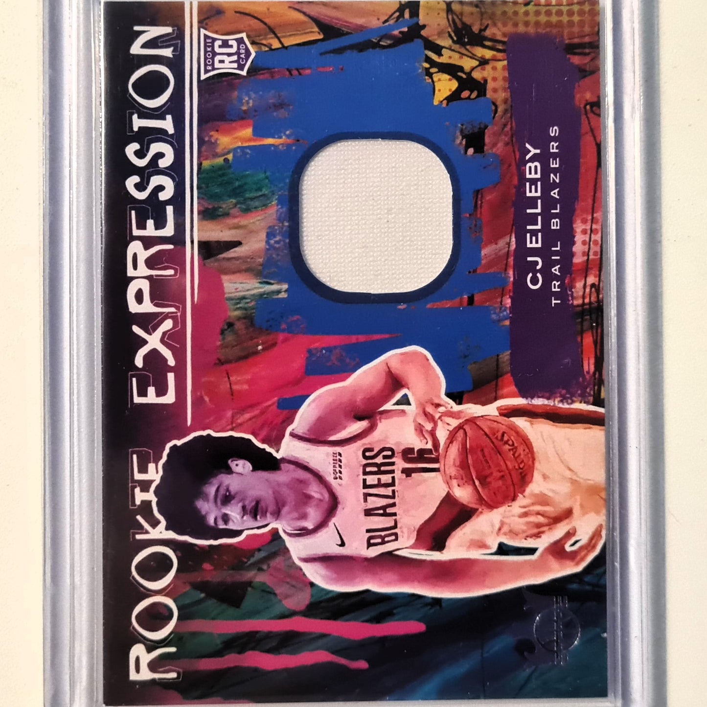 CJ Elleby 2020-21 Panini Court Kings expression patch Rookie RC Card RM-CJE NBA Basketball Portland Trail Blazers Excellent/mint Sleeved