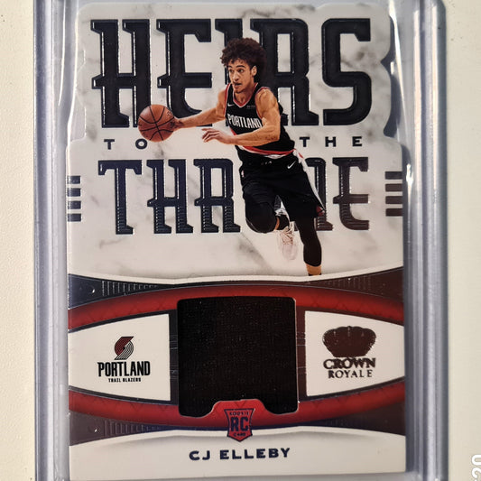 CJ Elleby 2020-21 Panini Crown Royale Heirs to the throne patch Rookie RC Card HT-CJE NBA Basketball Portland Trail Blazers Excellent/mint Sleeved