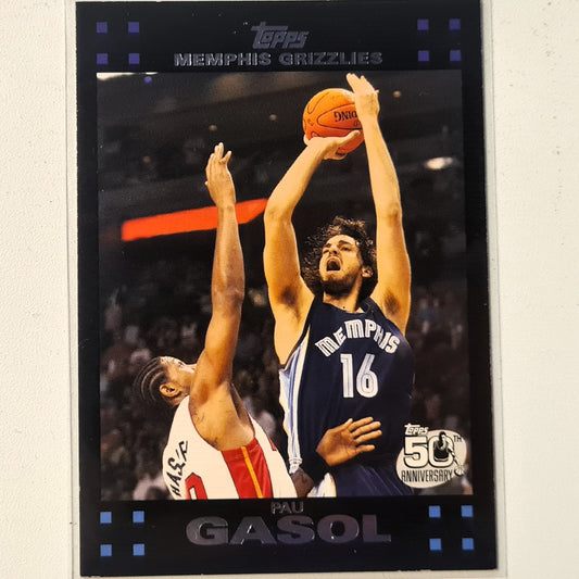 Pau Gasol 2007 Topps 50th Anniverary #16 NBA Basketball Memphis Grizzlies Good/very good sleeved