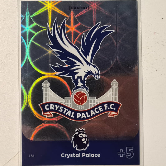 Crystal Palace Club Crest 2024 Panini Adrenalyn XL Premiership Holo foil #136  Soccer Football Crystal Palace  excellent/mint sleeved