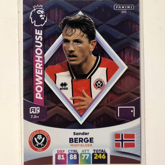 Sander Berge 2024 Panini Adrenalyn XL Premiership Powerhouse foil #395  Soccer Football Sheffield United excellent/mint sleeved