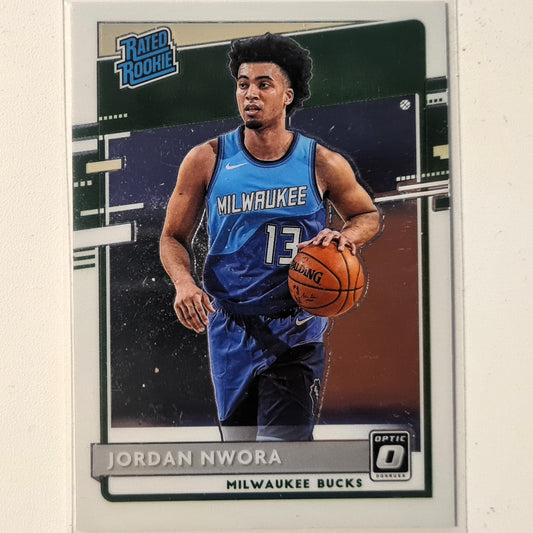 Jordan Nwora 2020-21 Panini Donruss Optic Rated Rookie #189  NBA Basketball Milwaukee Bucks excellent/mint sleeved