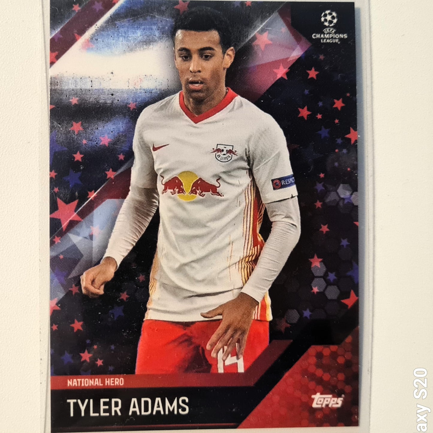 Tyler Adams 2021 Topps Champions League National Hero Soccer Football RB Leipzig excellent/mint