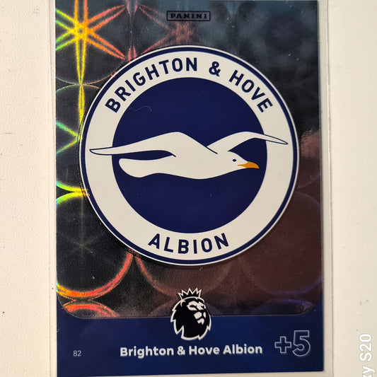 Brighton & Hove Albion Club Crest 2024 Panini Adrenalyn XL Holo #82 Soccer Football Brighton Excellent/mint sleeved